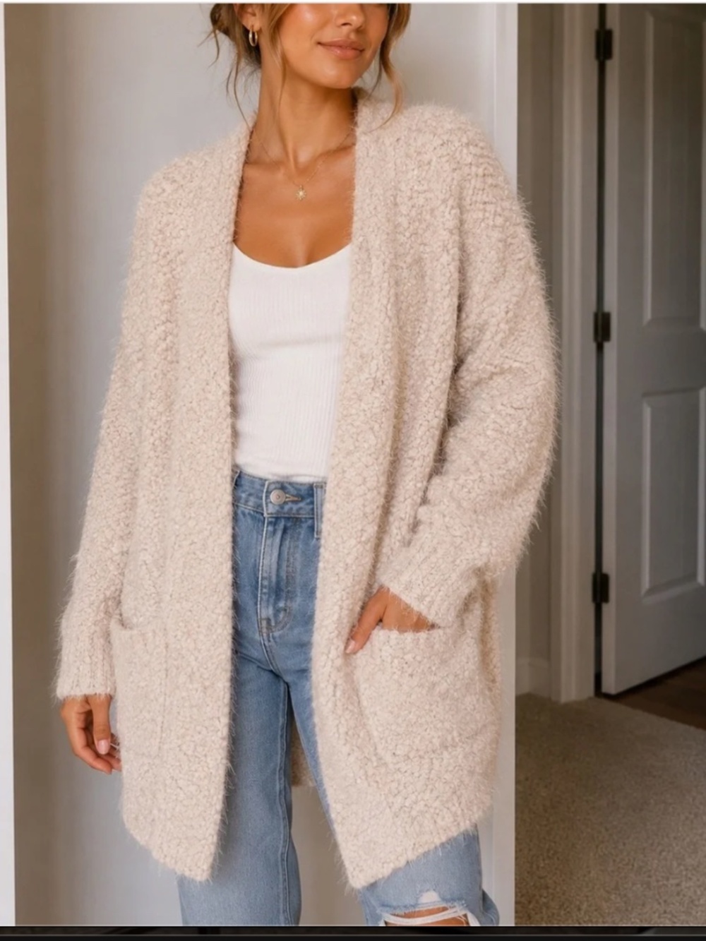 Emory Park Oversized Boucle Cardigan